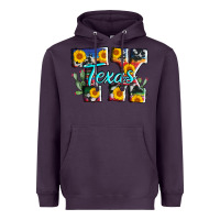 Plum texas tx serape sunflower cowhide Heavyweight Hoodie - AdoDesignShop