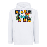 White texas tx serape sunflower cowhide Heavyweight Hoodie - AdoDesignShop