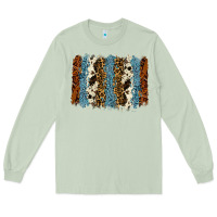Matcha tool leather leopard cowhide backround Long Sleeve Tee - RanaPortraitStore