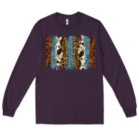 Plum tool leather leopard cowhide backround Long Sleeve Tee - RanaPortraitStore