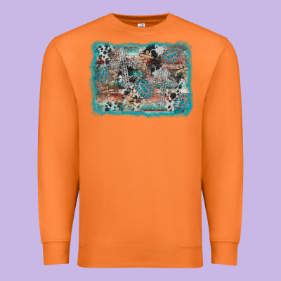 Cross Western Background Premium Sweatshirt Designed By Adodesignshop
