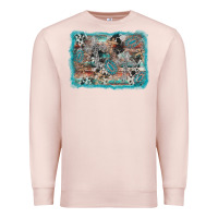 Pale Pink cross western background Premium Sweatshirt - AdoDesignShop