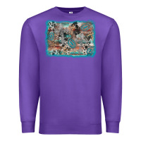 Purple cross western background Premium Sweatshirt - AdoDesignShop