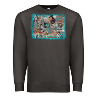Smoke cross western background Premium Sweatshirt - AdoDesignShop