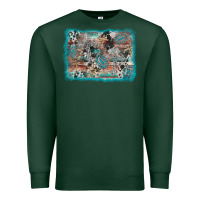 Sports Green cross western background Premium Sweatshirt - AdoDesignShop