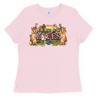 Bubblegum Pink Oh how he loves us cross Easter Day Ladies Tee - HowdyJamesFarm