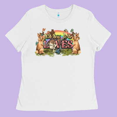 Oh How He Loves Us Cross Easter Day Ladies Tee Designed By Howdyjamesfarm