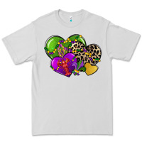 Dove Grey mardi gras hearts cg (1) Premium Tee - CowGirlArtShop