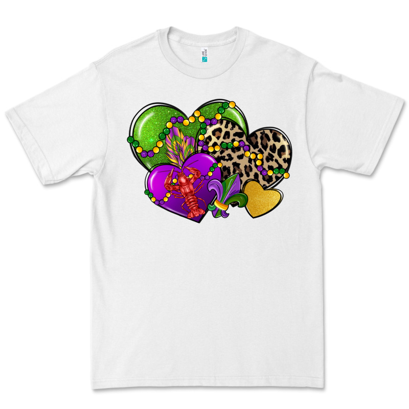 Mardi Gras Hearts Cg (1) Premium Tee by CowGirlArtShop | Teevron