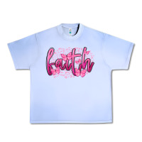 Grape Ice Faith Breast Cancer Urban Heavy Tee - FaDigitalArtStudio