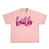 Salmon Faith Breast Cancer Urban Heavy Tee - FaDigitalArtStudio