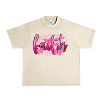 Sandshell Faith Breast Cancer Urban Heavy Tee - FaDigitalArtStudio