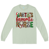 Matcha Santa's Favorite Nurse Long Sleeve Tee - BundleAndBundleShop