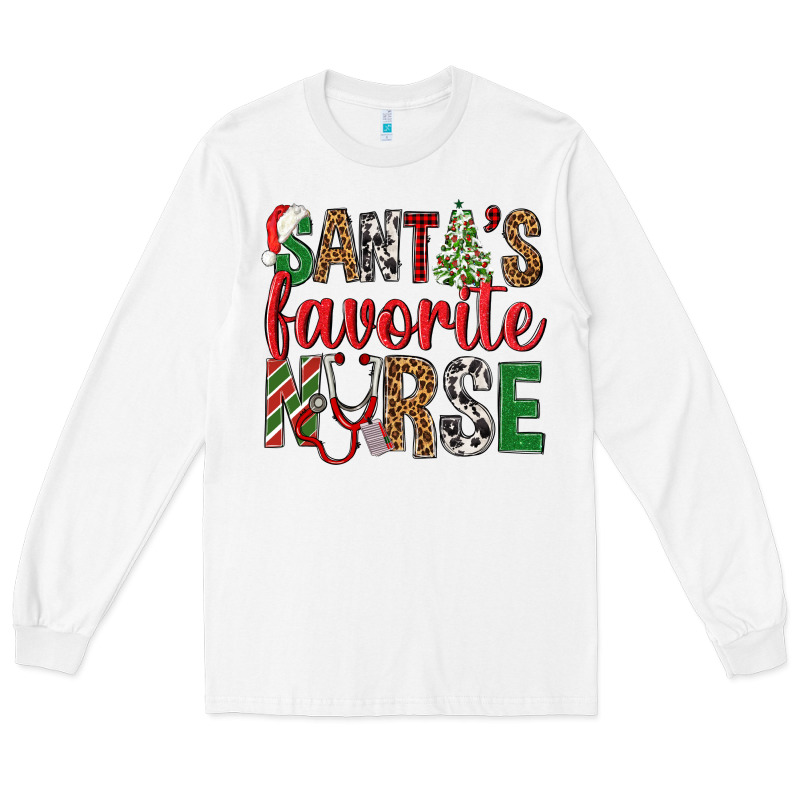 Santa's Favorite Nurse Long Sleeve Tee by BundleAndBundleShop | Teevron