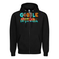 Black gobble till you wobble Zipper Hoodie - AdoDesignShop