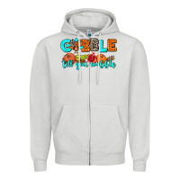 Dove Grey gobble till you wobble Zipper Hoodie - AdoDesignShop