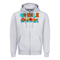 Gobble Till You Wobble Zipper Hoodie | Teevron