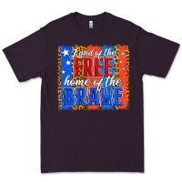 Plum Land of the Free 4th of July Brushstroke Premium Tee - Jasminsmagicworld