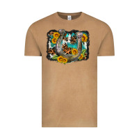 Vintage Camel western leopard cowhide turquoise background horse Vintage Tee - OliviaCreatesArt