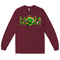 Burgundy Western Mom With Shamrocks Long Sleeve Tee - BundleAndBundleShop