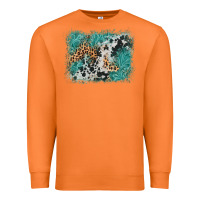 Carrot cowhide turquoise leather background Premium Sweatshirt - AdoDesignShop
