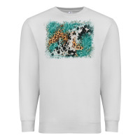 Dove Grey cowhide turquoise leather background Premium Sweatshirt - AdoDesignShop