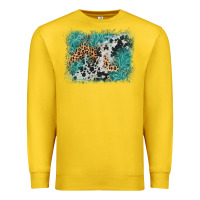 Lemon cowhide turquoise leather background Premium Sweatshirt - AdoDesignShop