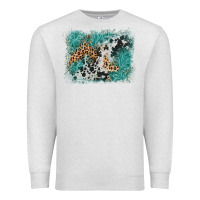 Oatmeal Heather cowhide turquoise leather background Premium Sweatshirt - AdoDesignShop