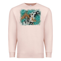 Pale Pink cowhide turquoise leather background Premium Sweatshirt - AdoDesignShop