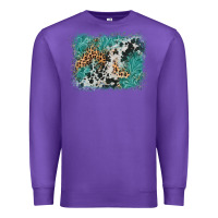 Purple cowhide turquoise leather background Premium Sweatshirt - AdoDesignShop