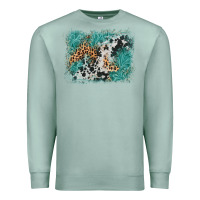 Seafoam cowhide turquoise leather background Premium Sweatshirt - AdoDesignShop