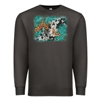 Smoke cowhide turquoise leather background Premium Sweatshirt - AdoDesignShop