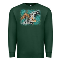Sports Green cowhide turquoise leather background Premium Sweatshirt - AdoDesignShop