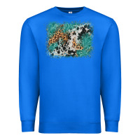 True Royal cowhide turquoise leather background Premium Sweatshirt - AdoDesignShop