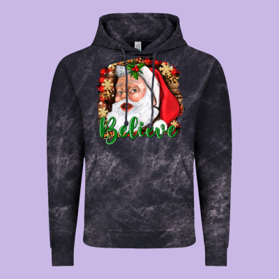 Believe And Santa Vintage Hoodie Designed By Bundleandbundleshop