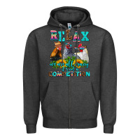Charcoal Heather relax we are all crazy  competition Zipper Hoodie - AdoDesignShop