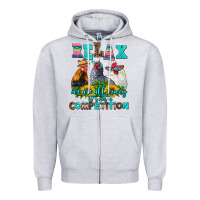 Heather Grey relax we are all crazy  competition Zipper Hoodie - AdoDesignShop
