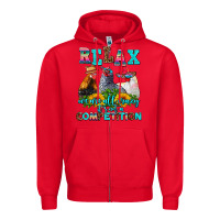 Red relax we are all crazy  competition Zipper Hoodie - AdoDesignShop