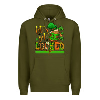 Army Green lets get lucked up st patricks Premium Hoodie - LillyAllenDesigns