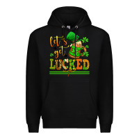 Black lets get lucked up st patricks Premium Hoodie - LillyAllenDesigns