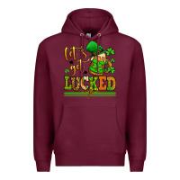 Burgundy lets get lucked up st patricks Premium Hoodie - LillyAllenDesigns