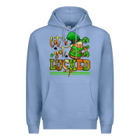 Colony Blue lets get lucked up st patricks Premium Hoodie - LillyAllenDesigns