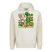 Oatmeal Heather lets get lucked up st patricks Premium Hoodie - LillyAllenDesigns