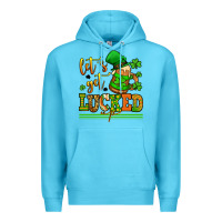 Ocean Blue lets get lucked up st patricks Premium Hoodie - LillyAllenDesigns