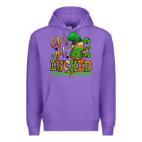 Purple lets get lucked up st patricks Premium Hoodie - LillyAllenDesigns