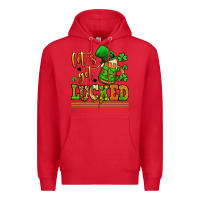 Red lets get lucked up st patricks Premium Hoodie - LillyAllenDesigns