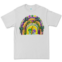 Dove Grey mardi gras rainbow and fleur de lis Premium Tee - CowGirlArtShop