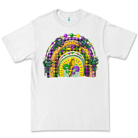White mardi gras rainbow and fleur de lis Premium Tee - CowGirlArtShop
