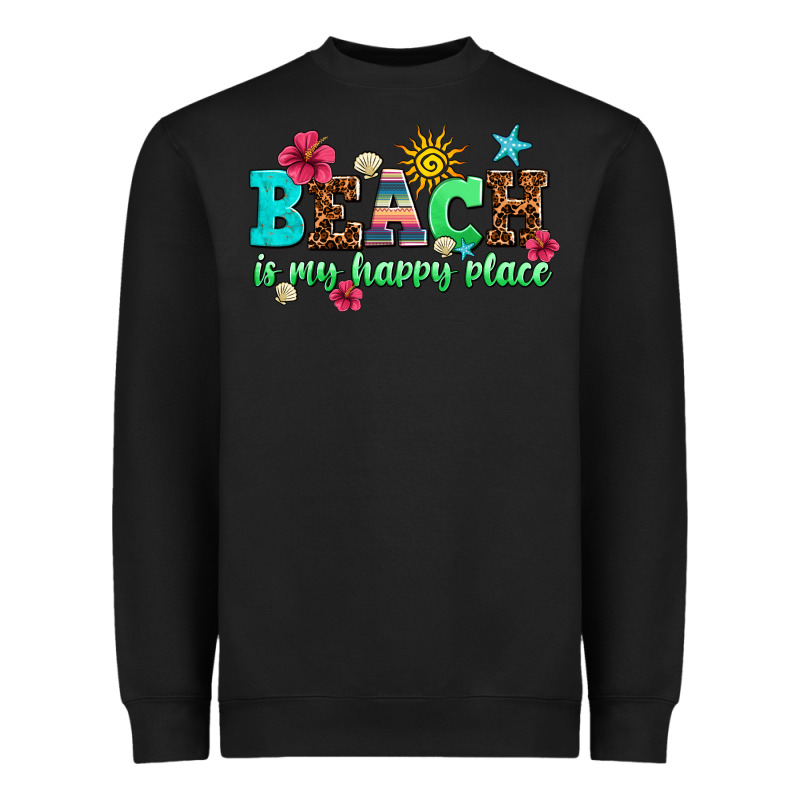 Beach Is My Happy Place Heavyweight Sweatshirt by AdoDesignShop | Teevron
