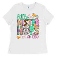 White Little mister hops a lot Easter Day Ladies Tee - HowdyJamesFarm